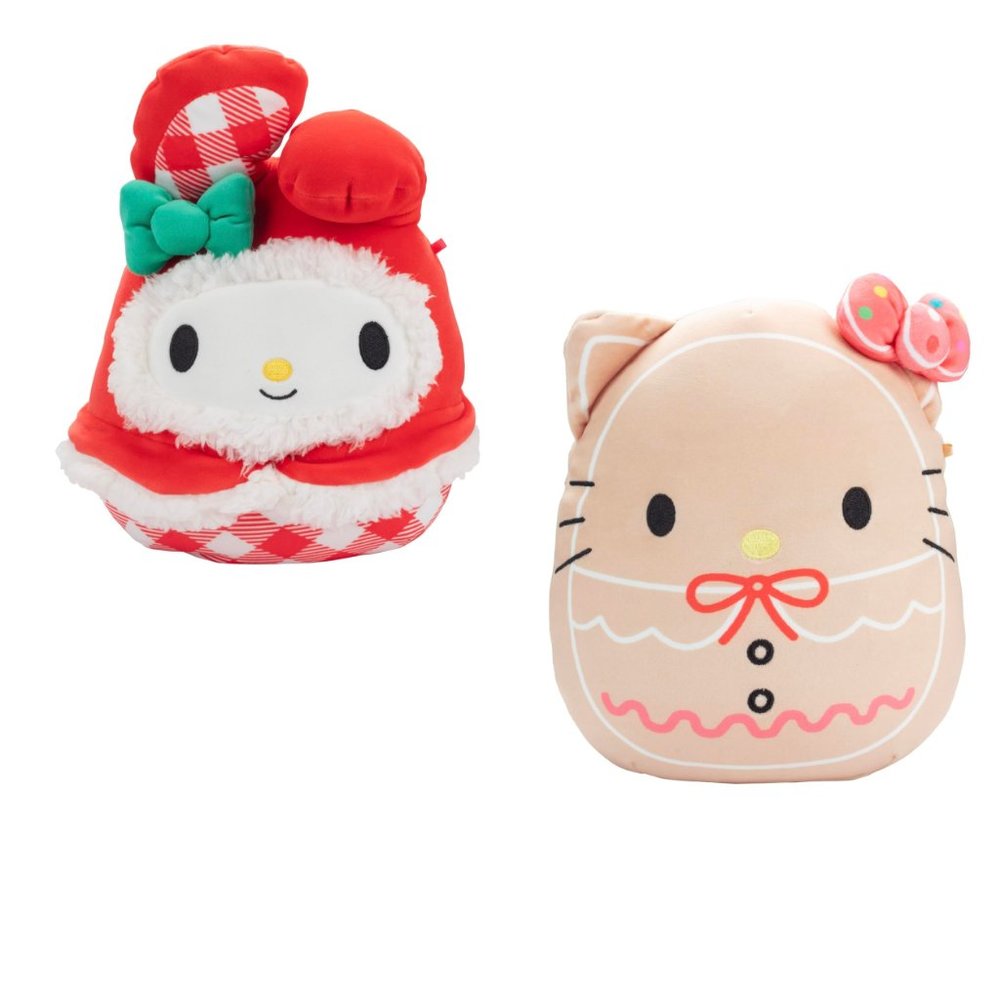 CHRISTMAS Squishmallows 8" "Hello Kitty" Gingerbread & "My Melody"  AS A SET